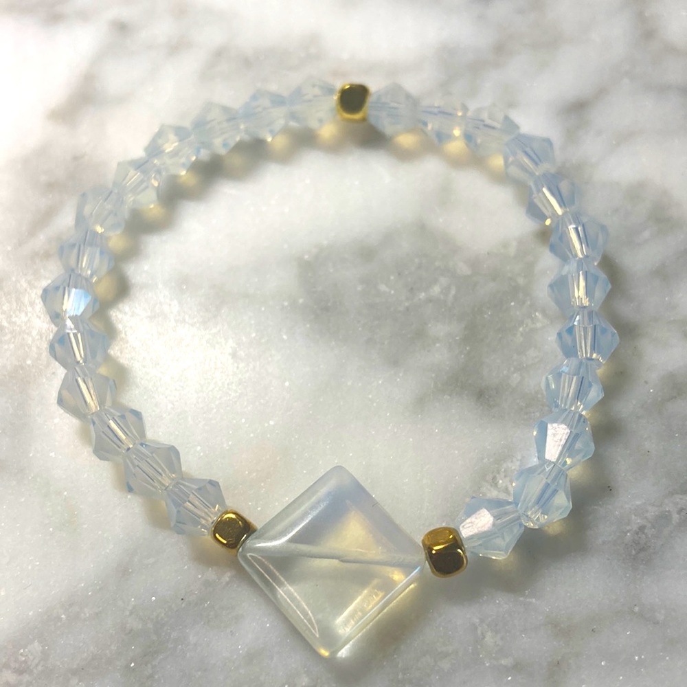 Opal & crystal bracelet